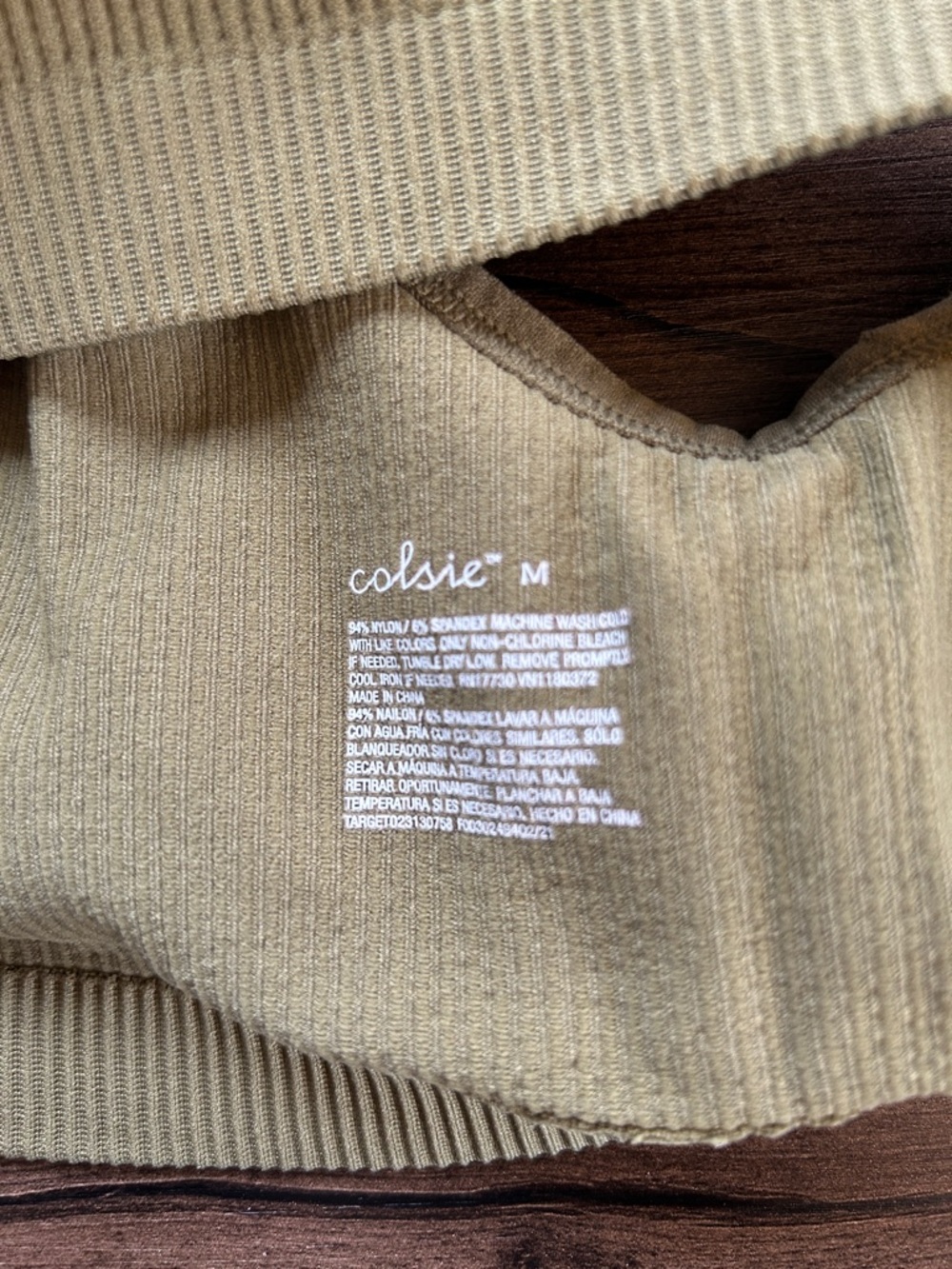 Colsie Ribbed Bralette Duo - Burnt Orange & Olive Green - Picture 3 of 4